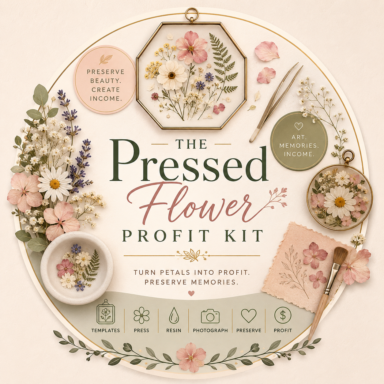Pressed Flower Art Profit Kit